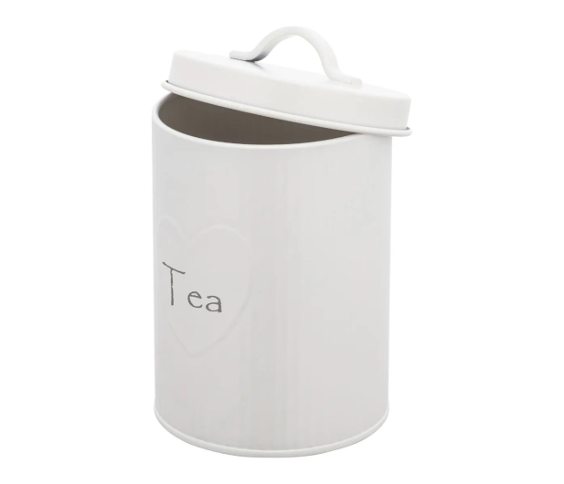 Altom Puszka metalowa z reliefem prążki 11x11x15 cm dek. Tea - 1580534 - zdjęcie 3